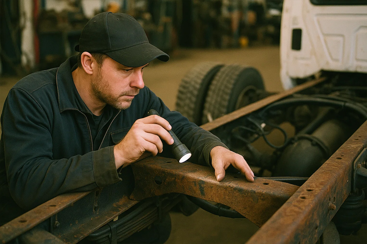 CVIP prep and welding inspection at Coppertop Truck Repair
