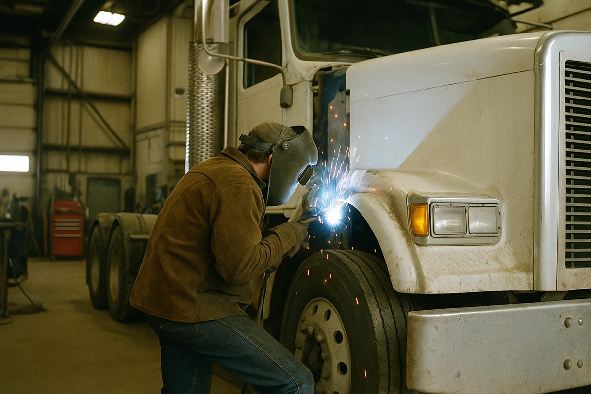 professional welding for commercial trucks at Coppertop Truck Repair