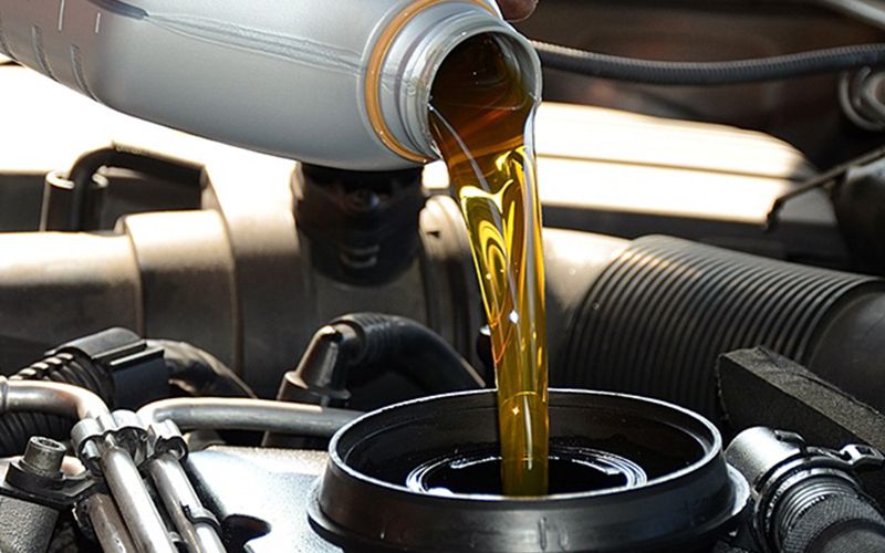pouring oil